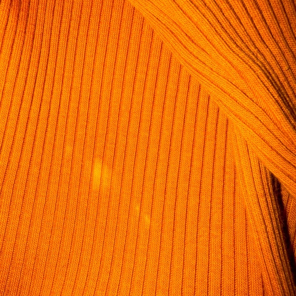 Zara Orange Ribbed Button-Down Dress - Picture 3 of 3